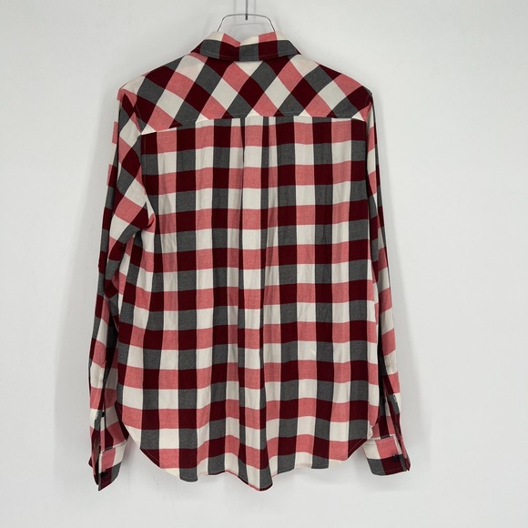 Rag & Bone Top Womens M Buffalo Plaid Red Checkered‎ Western Country - Picture 6 of 9